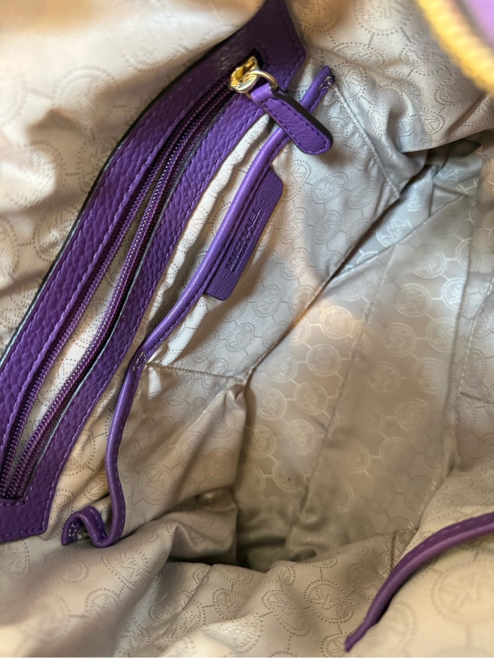 Michael Kors Plum Leather Tassel Shoulder Bag - Picture 8 of 10
